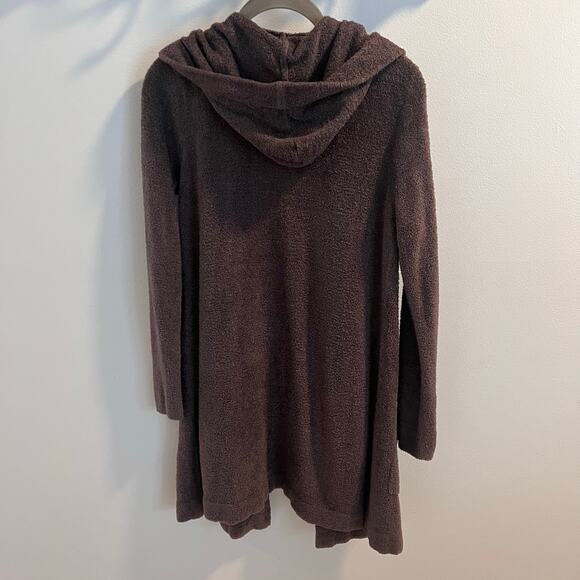 Barefoot Dreams Brown Hooded Open Front Cardigan Sweater Size XS/S - Picture 4 of 4